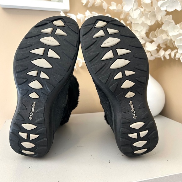 Columbia Mid-Calf Black Suede Delancey Boots Water Resistant Womens Size 7 - Picture 9 of 14